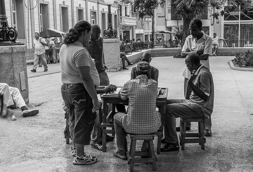 Dominospiel in Santiago de Cuba